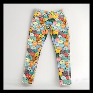 Tatami Funky fight wear leggings Cats colorful active wear Sz M